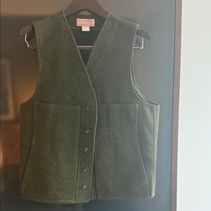 Filson Vest Men 42 Green 100% Virgin Wool